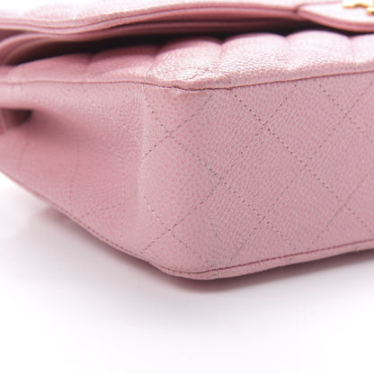 Chanel Caviar Quilted Medium Double Flap Pink 9 of 12