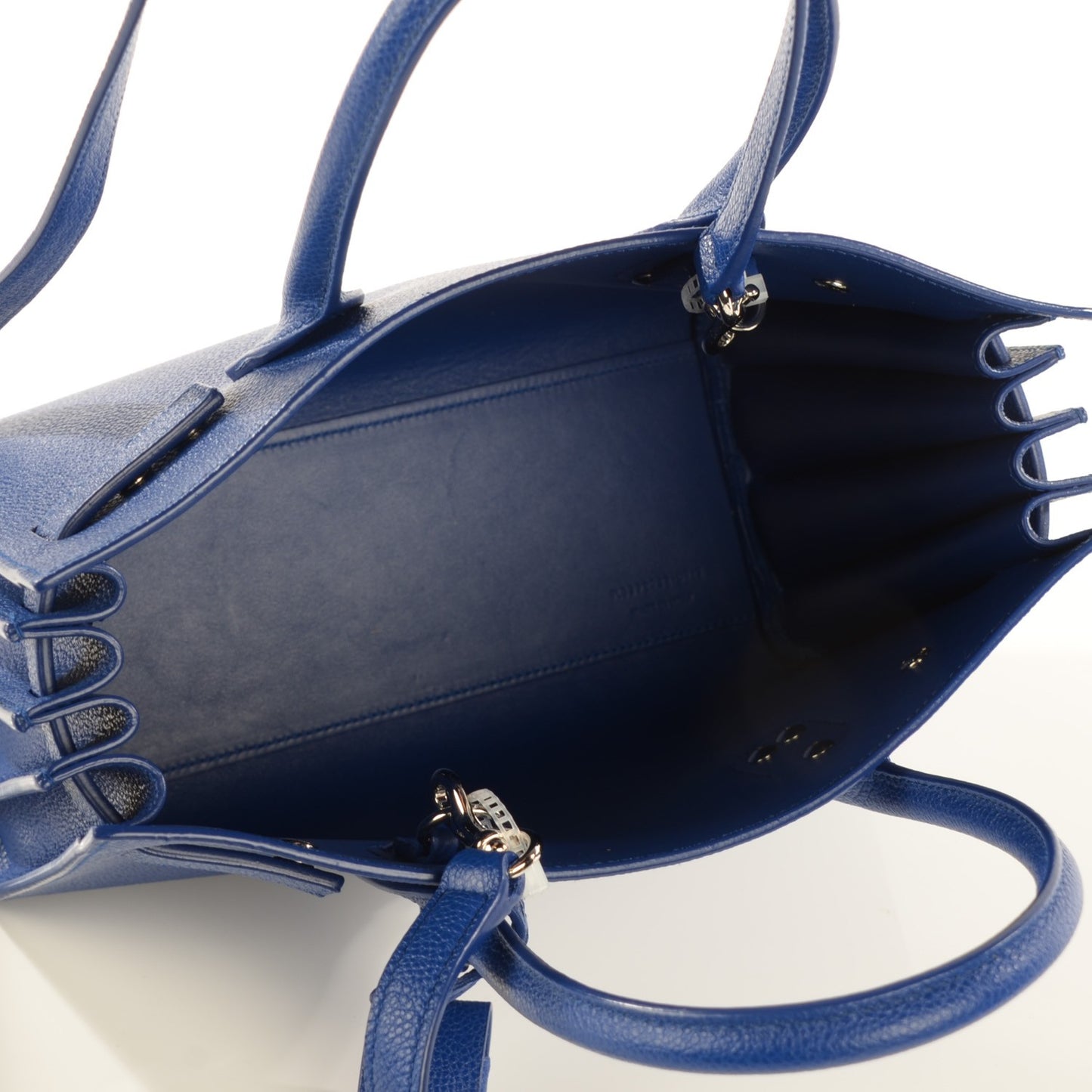 Grained Calfskin Nano Sac De Jour Royal Blue
