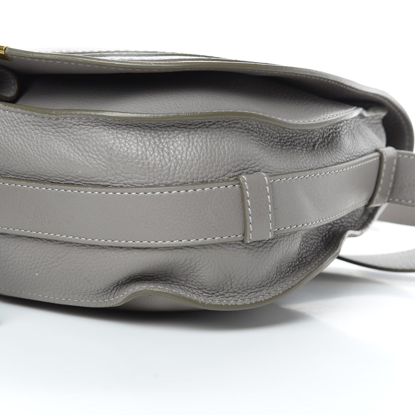 Calfskin Medium Marcie Round Crossbody Bag Cashmere Grey