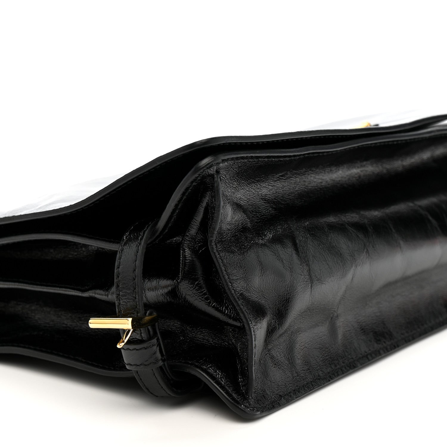 Prada Soft Lux Calfskin Triangle Medium Shoulder Bag Black 9 of 11