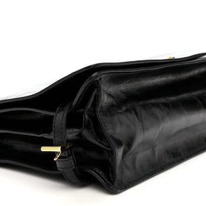 Prada Soft Lux Calfskin Triangle Medium Shoulder Bag Black 9 of 11