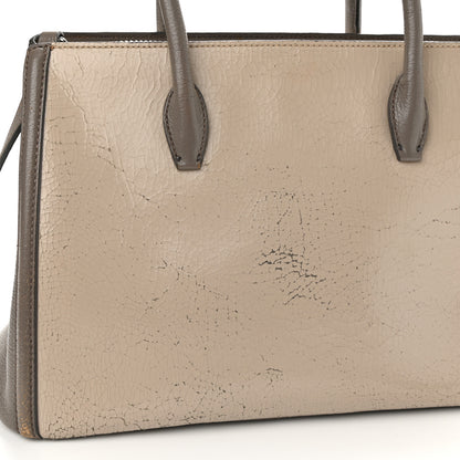 Miu Miu Crackled Goatskin Top Handle Tote Pomice Argilla 13 of 15