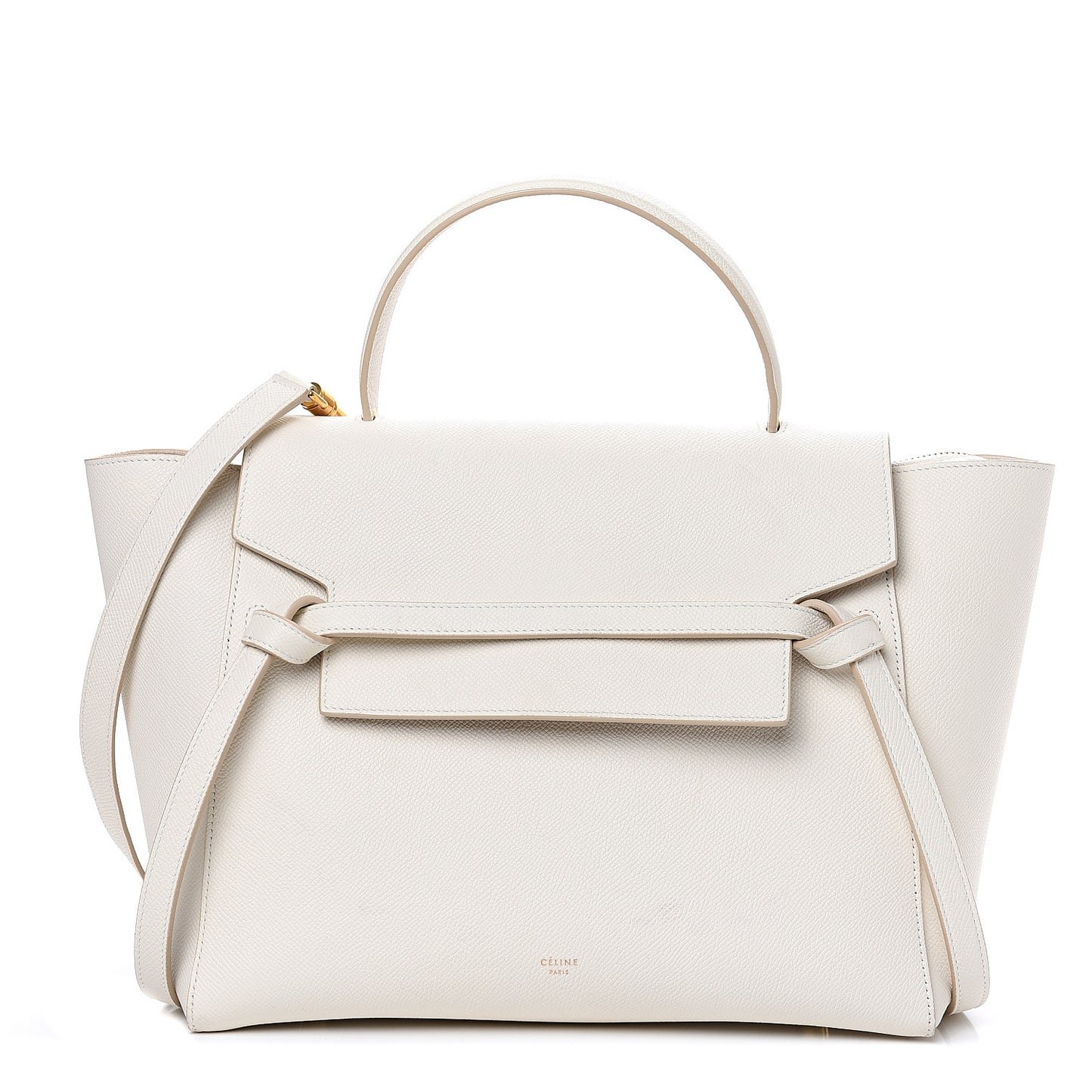 Grained Calfskin Mini Belt Bag White
