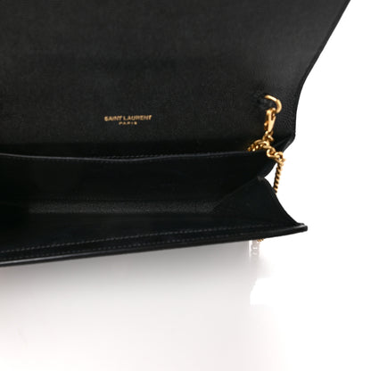 Saint Laurent Grain De Poudre Uptown Chain Wallet Black 5 of 9