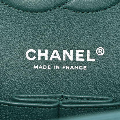 Chanel Caviar Quilted Medium Double Flap Dark Turquoise 6 of 12