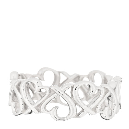 Tiffany Sterling Silver Paloma Picasso Loving Heart Band Ring 54 7 3 of 4