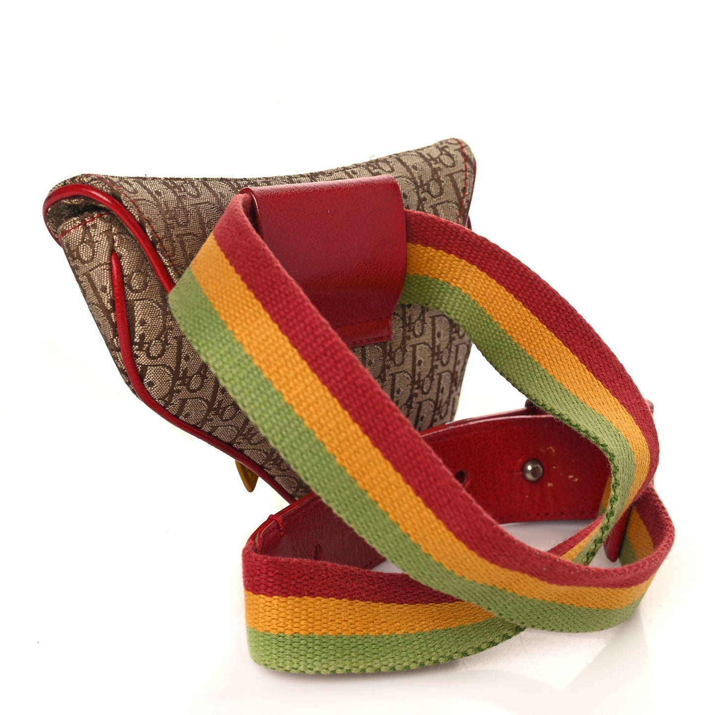 Monogram Rasta Saddle Belt Bag Beige