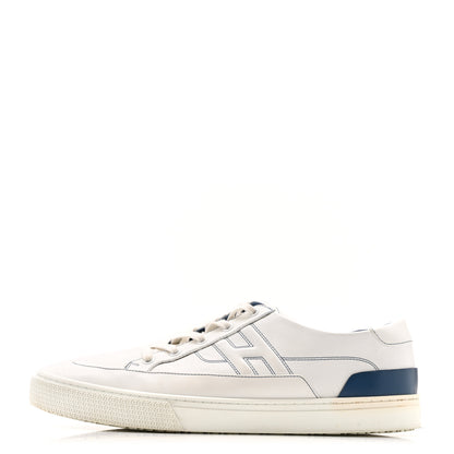 Hermes Calfskin Mens Deep Sneakers 44 White Bleu 1 of 14