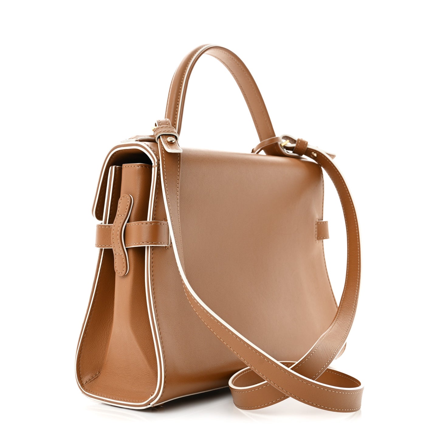 Calfskin MM Tempete Satchel Camel