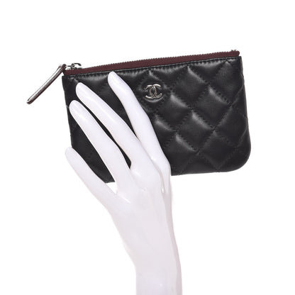 Chanel Lambskin Quilted Small Cosmetic Case Black 2 of 8