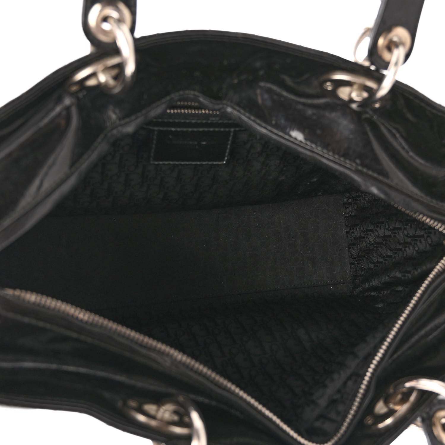 Christian Dior Patent Cannage Large Lady Dior Black 5 of 10