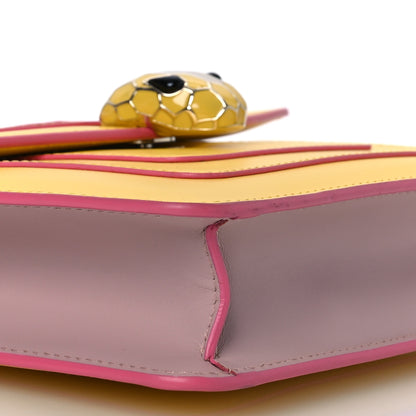 Bulgari Calfskin Small Serpenti Forever Snake Strap Crossbody Bag Yellow Multicolor 10 of 15