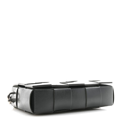 Bottega Veneta Calfskin Maxi Intreccio Cassette With Strap Bag Dark Green 5 of 16