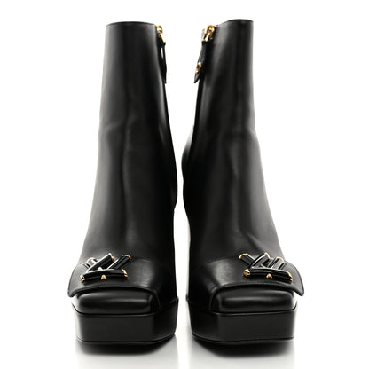 Louis Vuitton Calfskin Shake Platform Ankle Boots 39 Black 2 of 8