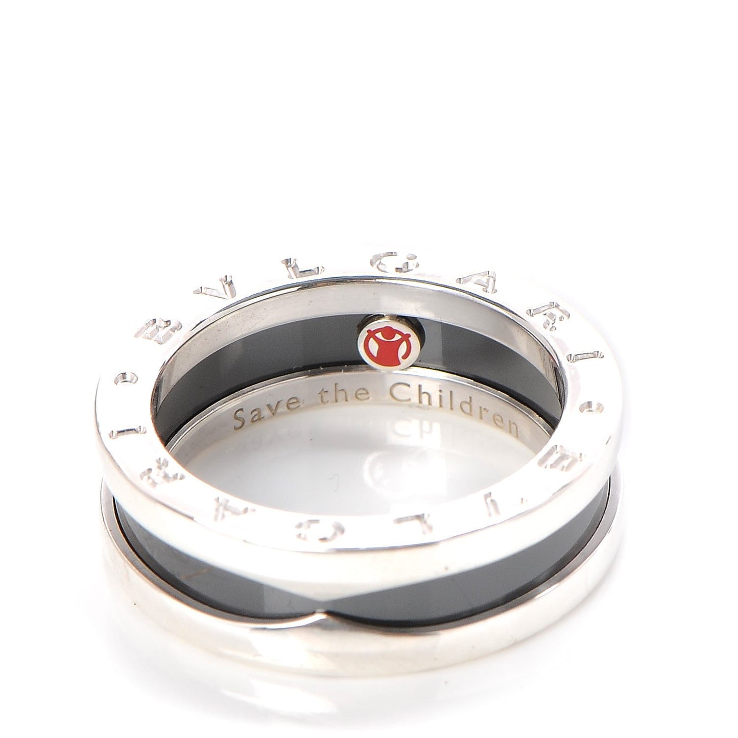 Sterling Silver Ceramic Save The Children One-Band Ring 54 7