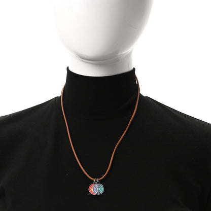 Hermes Lacquered Palladium Eclipse Necklace Gold 2 of 4