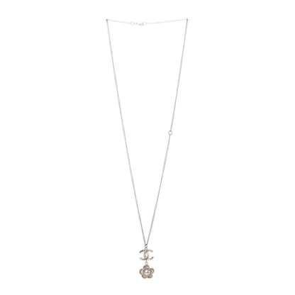 Chanel Pearl CC Camellia Pendant Necklace Gold 3 of 7