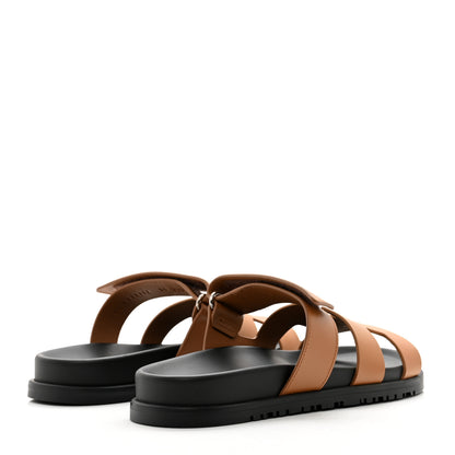 Hermes Calfskin Womens Chypre Sandals 38 Naturel 4 of 9