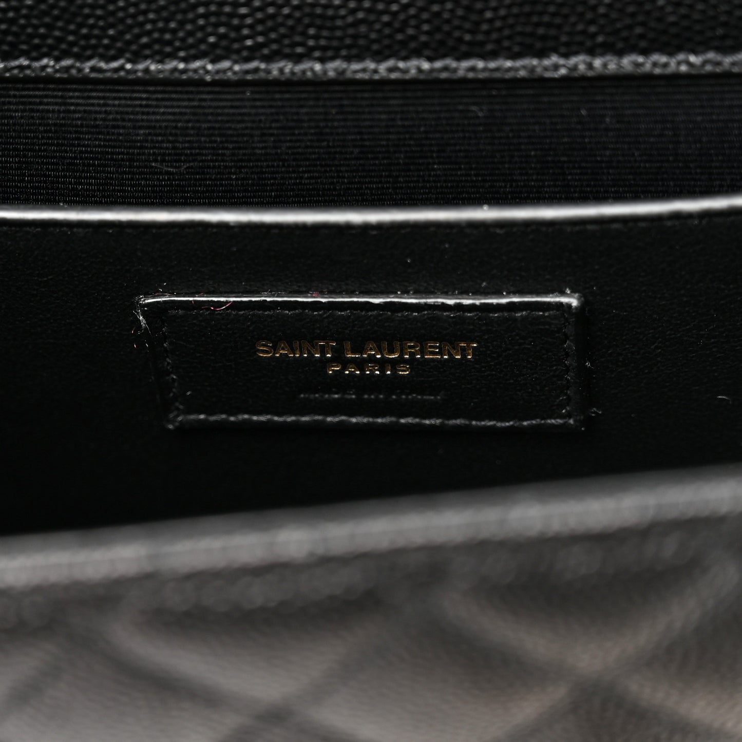 Grain De Poudre Textured Mixed Matelasse Triquilt Medium Monogram Satchel Black