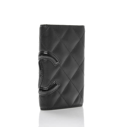 Chanel Calfskin Quilted Cambon 6 Key Holder Black 3 of 8