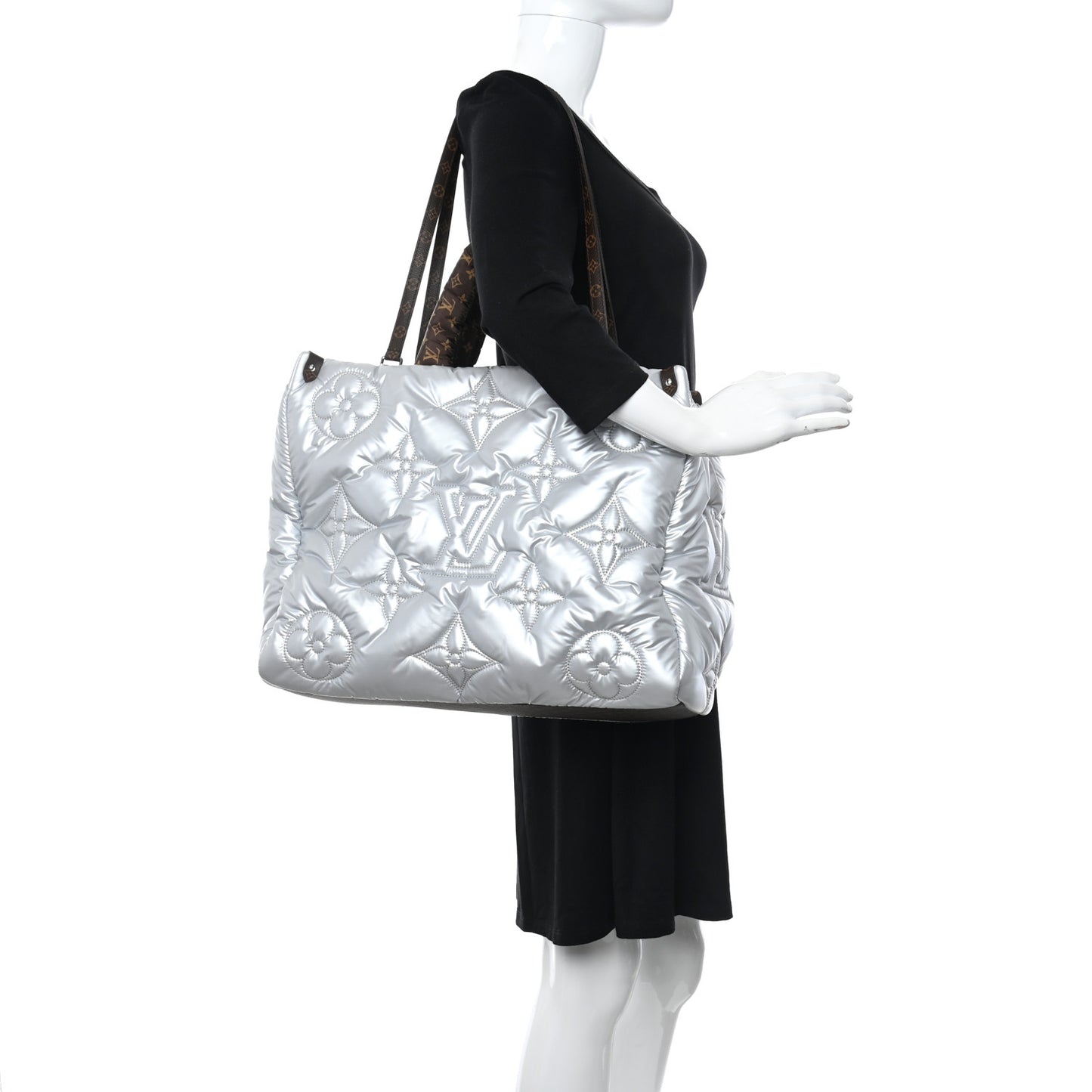 Econyl Monogram Pillow Giant Onthego GM Silver