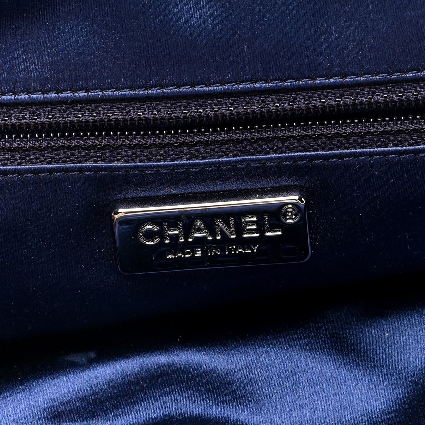 Metallic Lambskin Quilted Timeless Clutch  Blue
