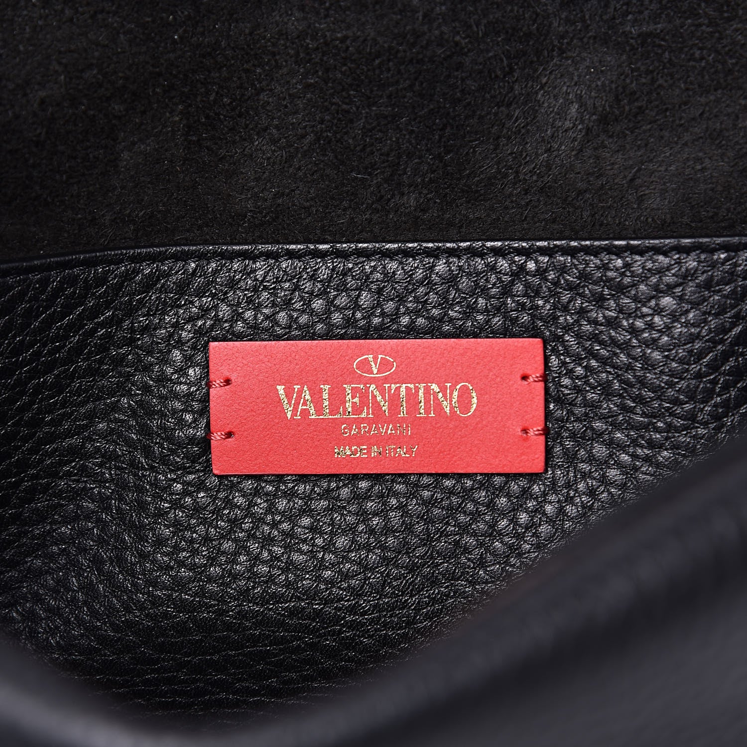 Valentino Garavani Grainy Calfskin Rockstud Double Flap Crossbody Bag Black 6 of 10