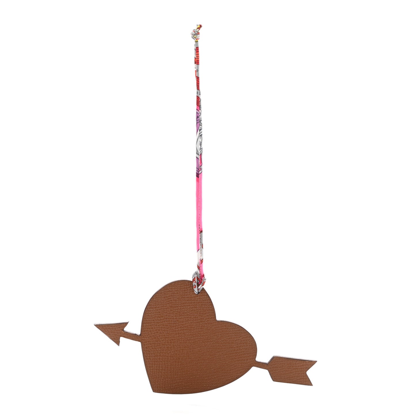 Togo Epsom Petit H Heart Arrow Bag Charm Gold Anemone