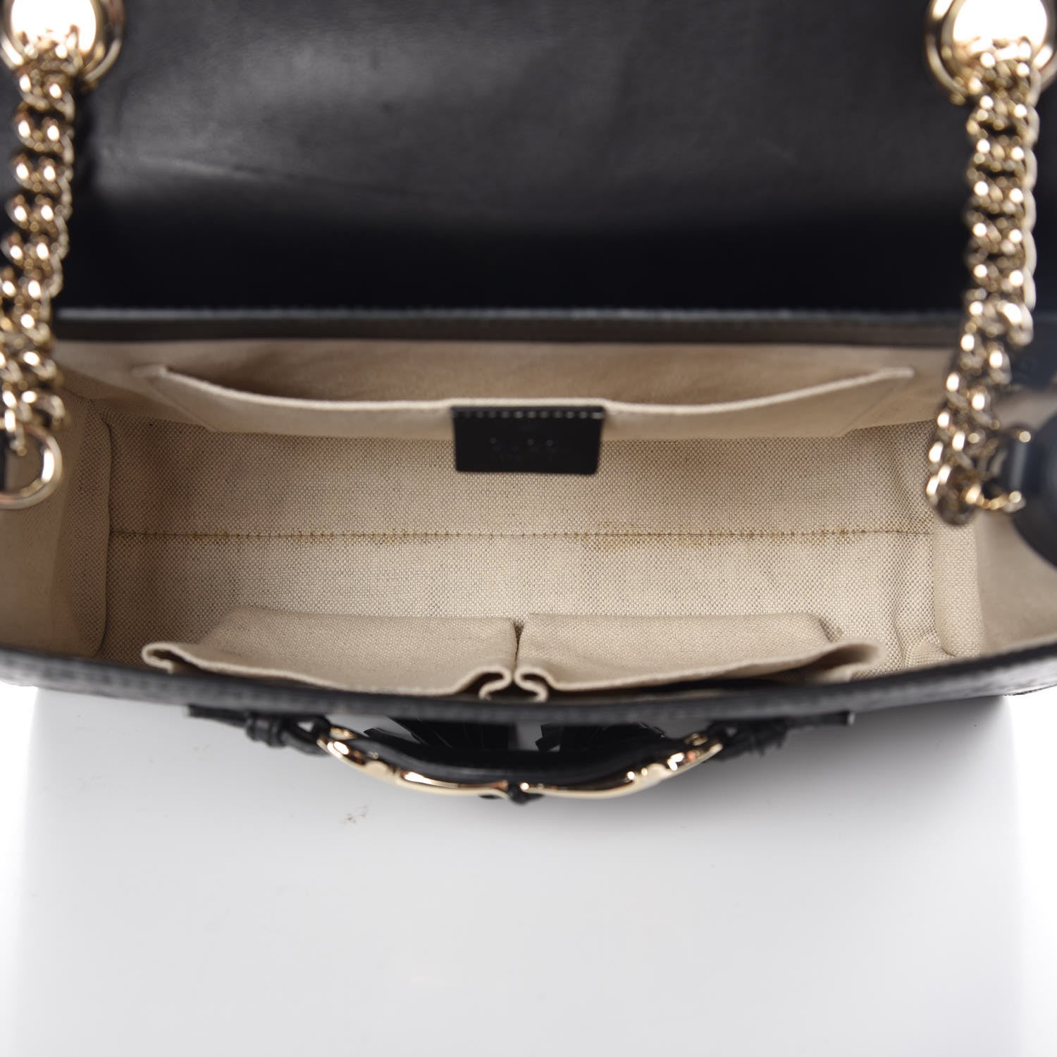 Gucci Guccissima Medium Emily Chain Shoulder Bag Black 8 of 12