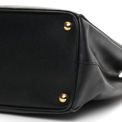 Prada Saffiano Medium Galleria Double Zip Tote Black 9 of 15