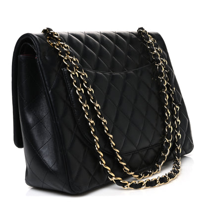 Chanel Lambskin Quilted Maxi Double Flap Black 2 of 9