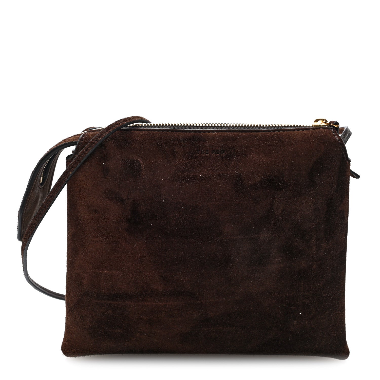 The Row Suede Calfskin Mini Nu Twin Bag Mocha 1 of 9