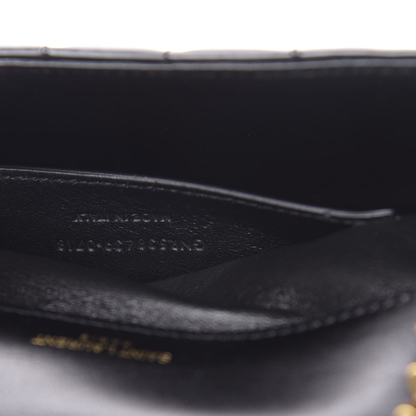Patent Calfskin Matelasse Monogram Small Vicky Chain Bag Black