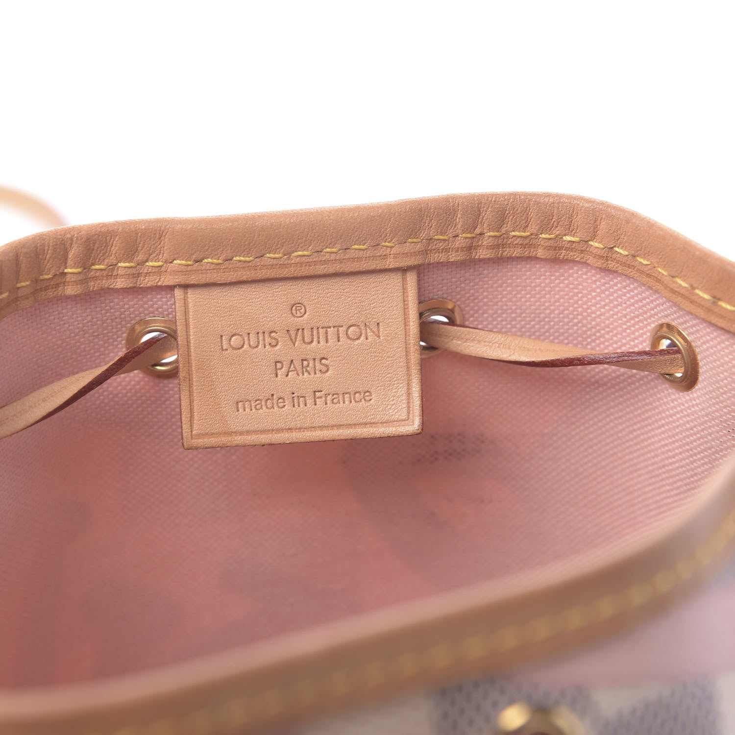 Louis Vuitton Damier Azur Tahitienne Nano Noe Rose Ballerine 6 of 11