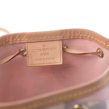 Louis Vuitton Damier Azur Tahitienne Nano Noe Rose Ballerine 6 of 11