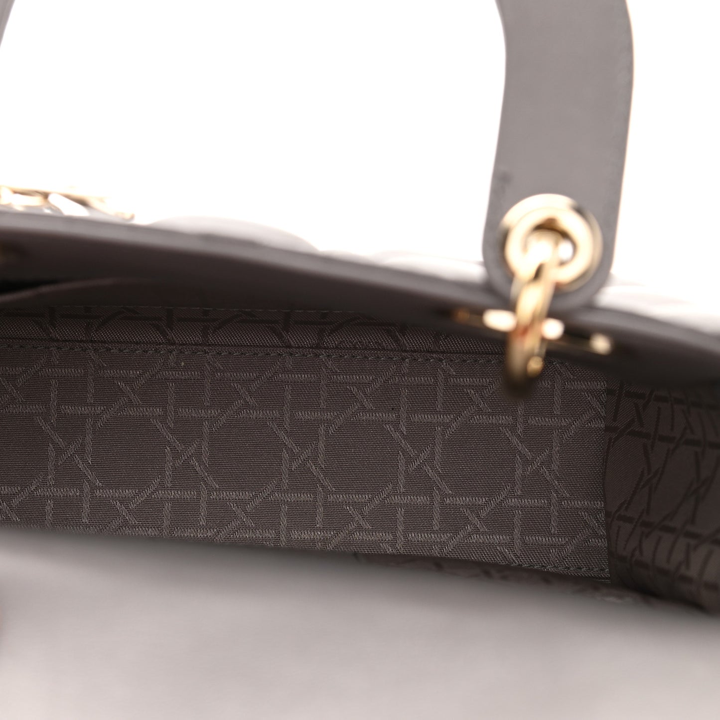 Lambskin Cannage Small Lucky Badges My Lady Dior Grey