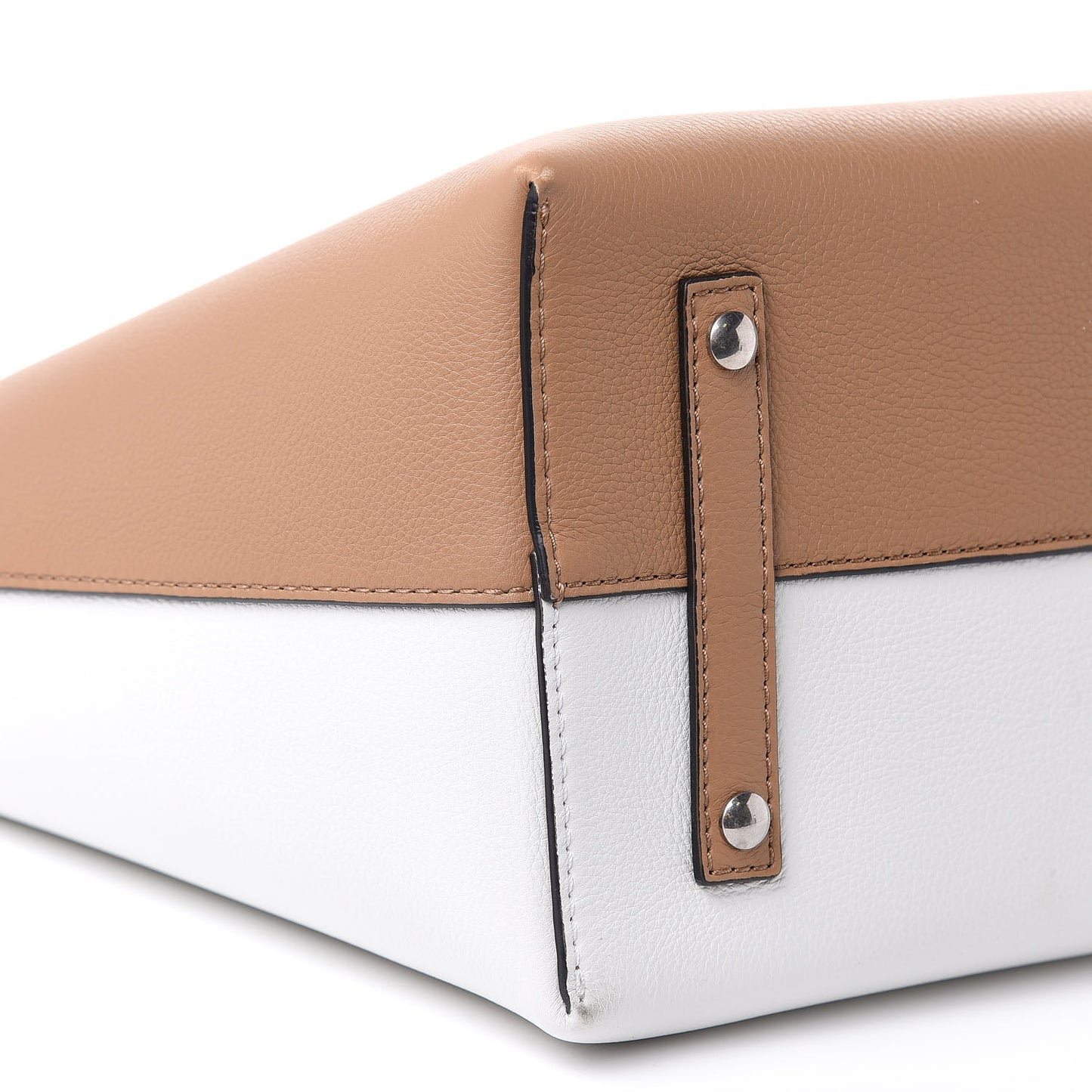 Soft Grain Calfskin Medium Belt Bag Light Camel Chalk White