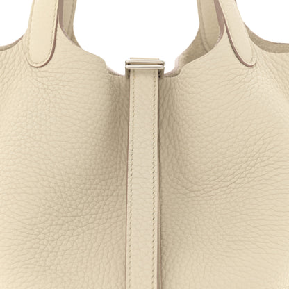 Hermes Taurillon Clemence Picotin Lock 18 PM Beton 8 of 10