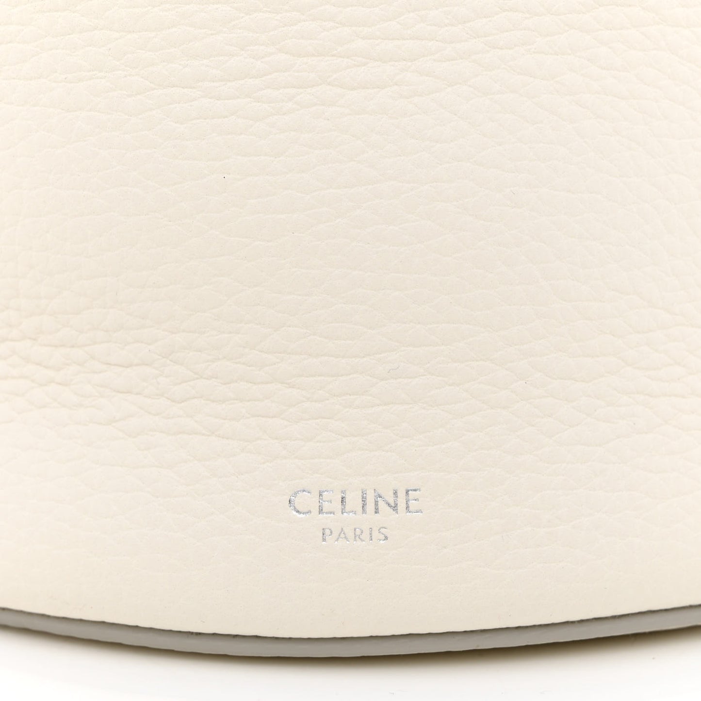 Supple Grained Calfskin Nano Big Bag Bucket White