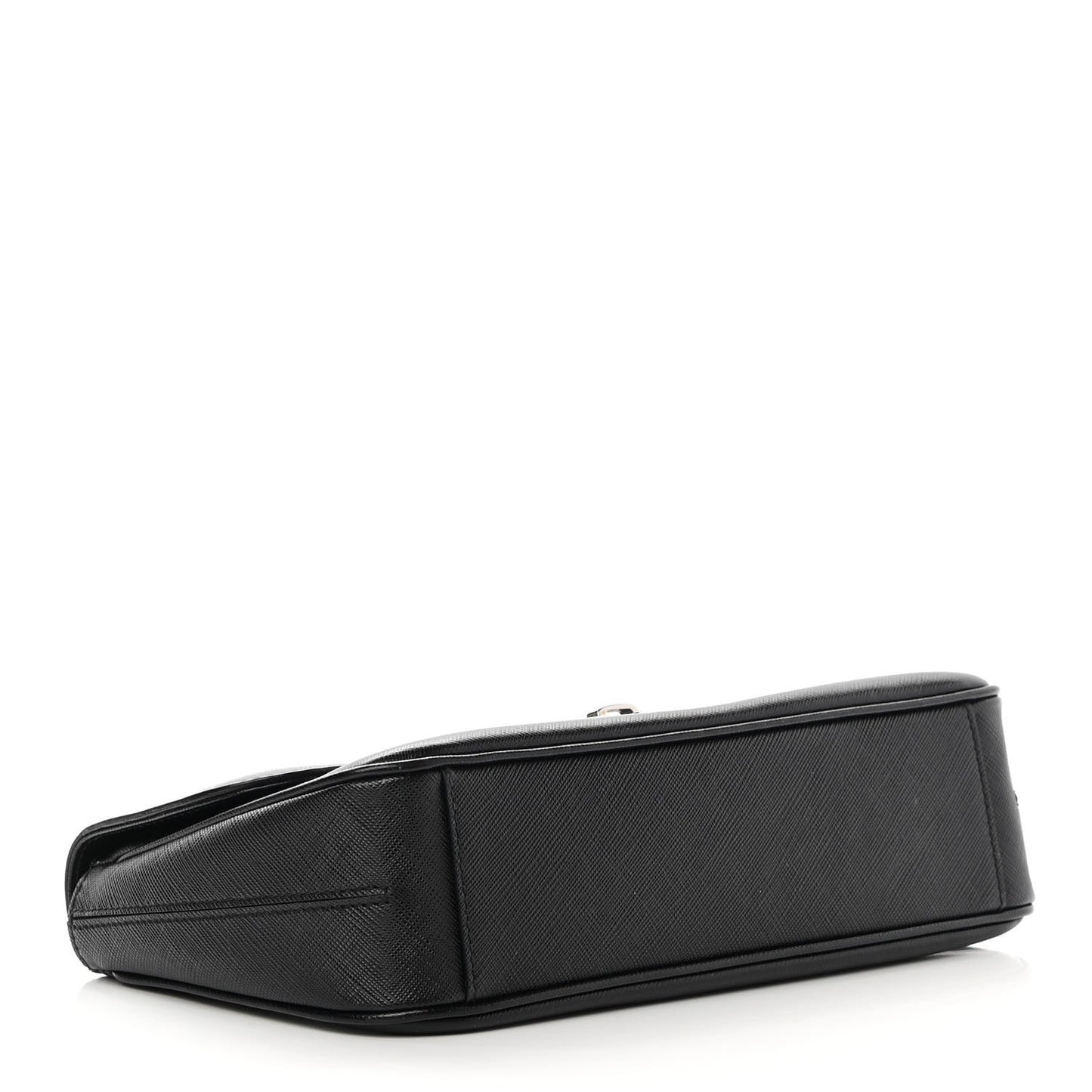 Printed Calfskin Rory Chain Shoulder Bag Black