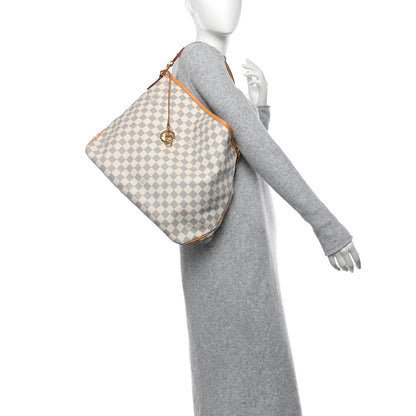 Louis Vuitton Damier Azur Delightful MM Pink 2 of 10