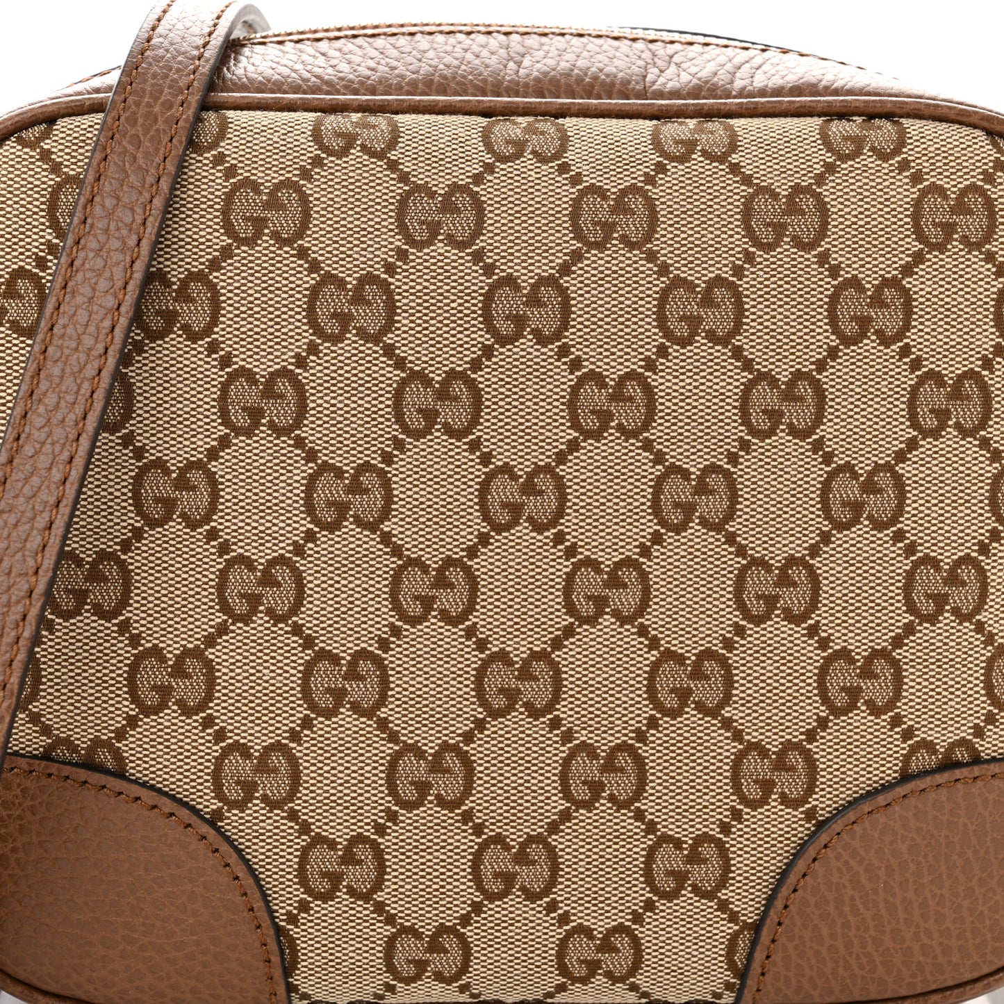 Monogram Mini Bree Messenger Bag Beige Tabacco
