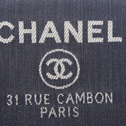 Chanel Denim Small Deauville Zipped Pouch Dark Blue 11 of 11