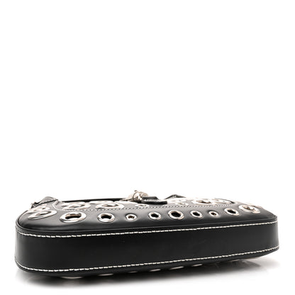 Gucci Calfskin Ha Ha Ha Jackie 1961 Eyelet Hobo Black 4 of 12