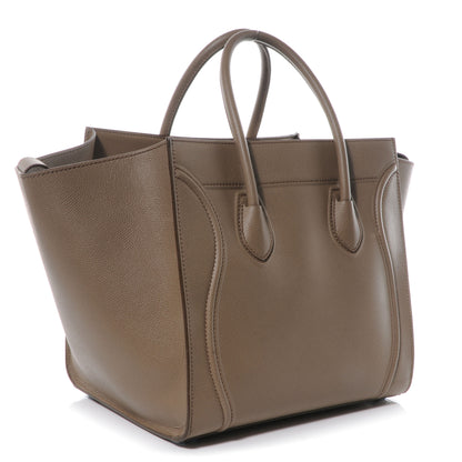 Celine Grainy Calfskin Medium Phantom Luggage Taupe 3 of 8