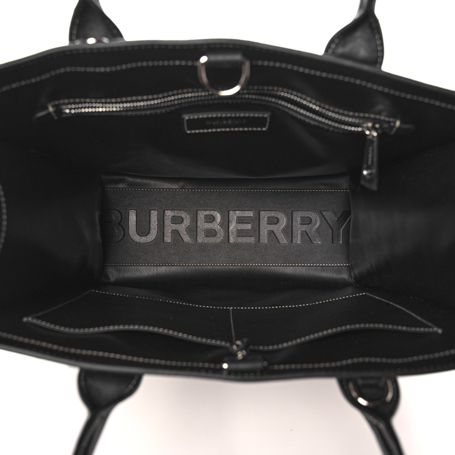 Burberry E-Canvas Denny Check Tote Brown 5 of 10