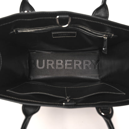 Burberry E-Canvas Denny Check Tote Brown 5 of 10