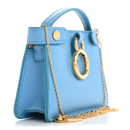 Fendi Nappa Sigma Pico Peekaboo Charm Cyber Blue 2 of 13