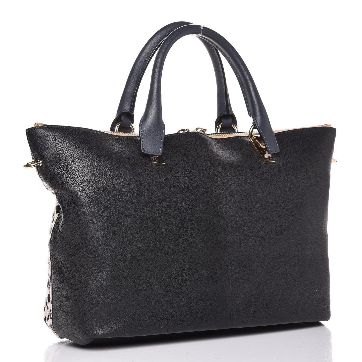 Calf Hair Medium Baylee Tote White Black