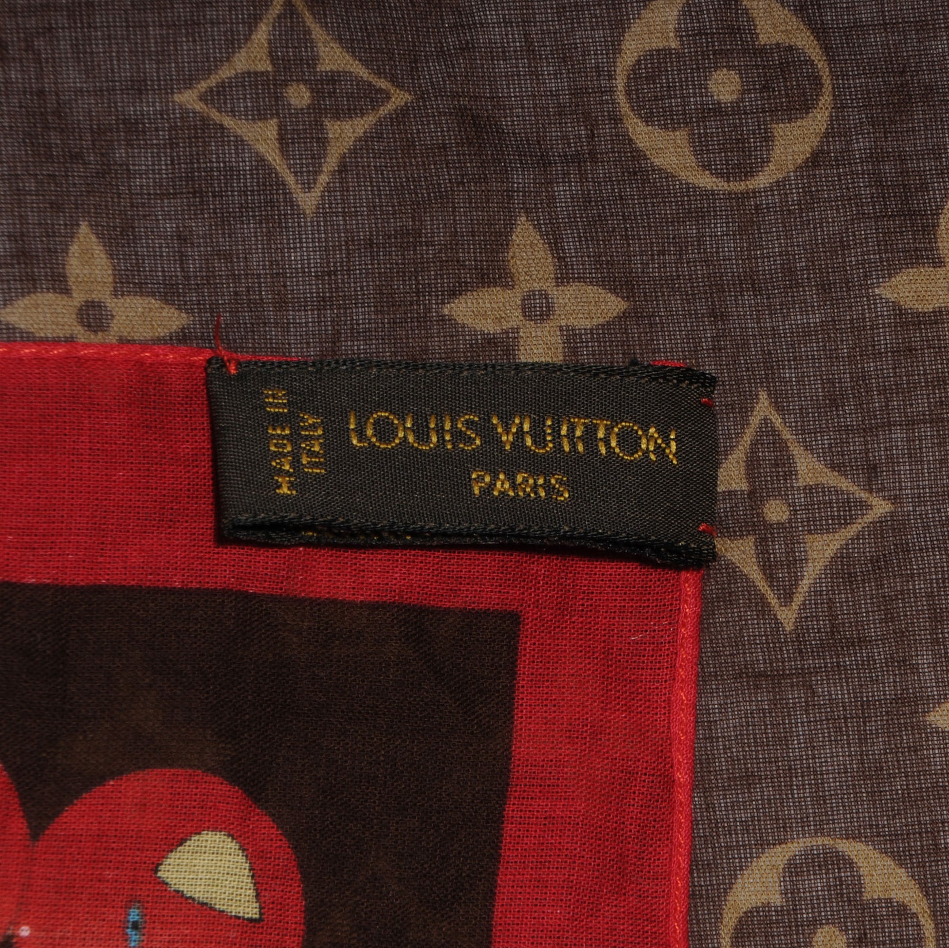 Louis Vuitton Monogram Cerises Bandana Marron 3 of 4